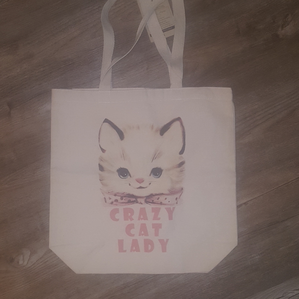 Crazy Cat Lady Recycled Cotton Canvas Eco Bag